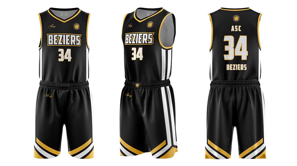 Maillot noir sublimé, association de sport