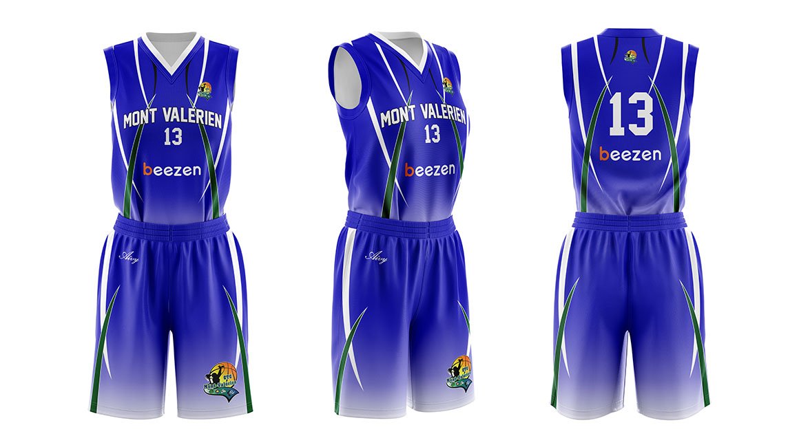 Ensemble (maillot + short) pour club de basketball