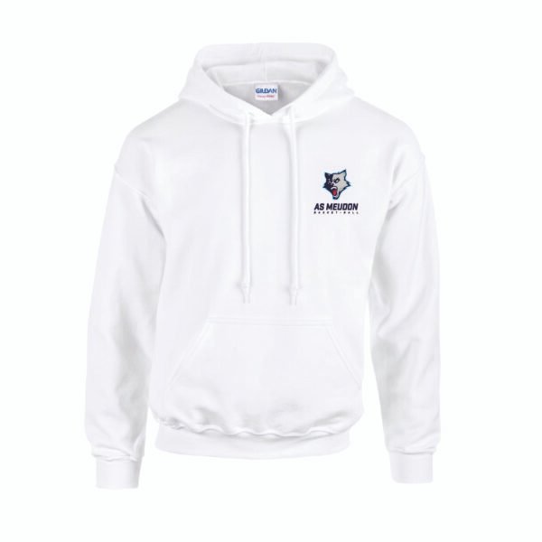 Sweat à capuche blanc AS MEUDON