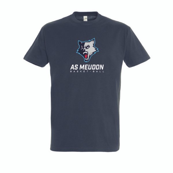 T-shirt bleu coton unisexe AS MEUDON