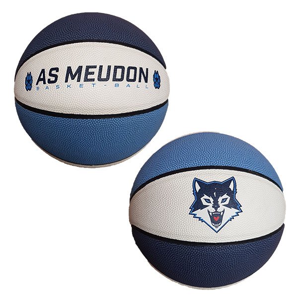 ballon personnalisé de basket avec logo et couleurs du club petites séries