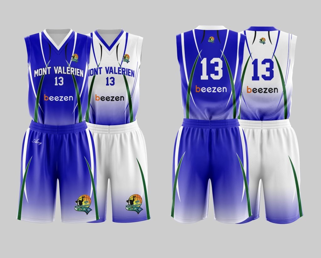 Ensembles de match réversibles en sublimation pour le basketball