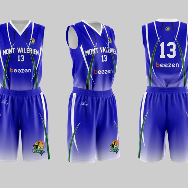 Maillot et short en sublimation pour les clubs de basket