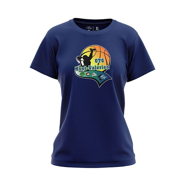 T-shirt femme pour l'échauffement de basket-ball