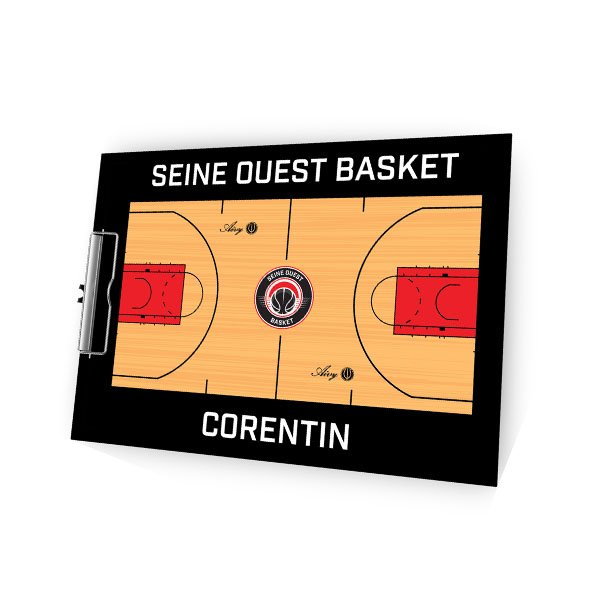 plaquette coach aux couleurs et logos de votre club de basket
