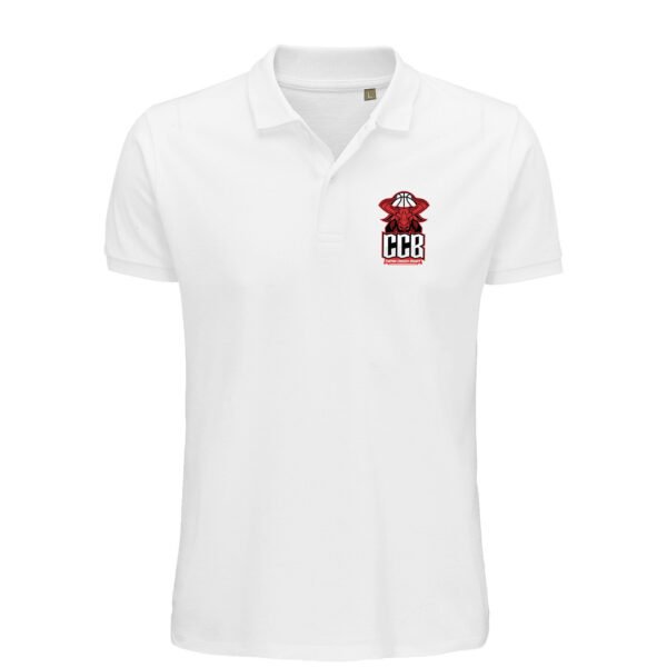 Polo blanc 170G LOGO COEUR