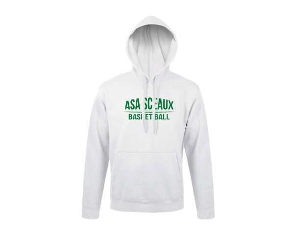 Sweat capuche blanc enfants ASA SCEAUX