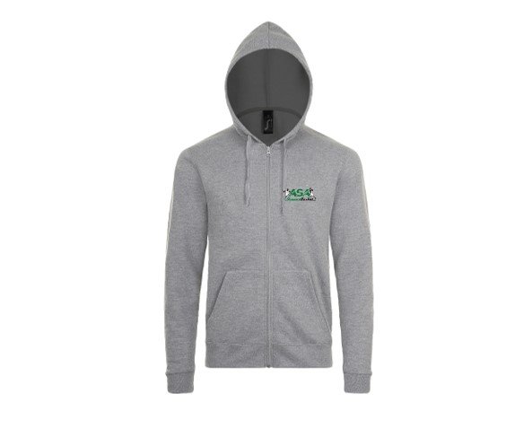 Sweat zippé gris adulte ASA SCEAUX