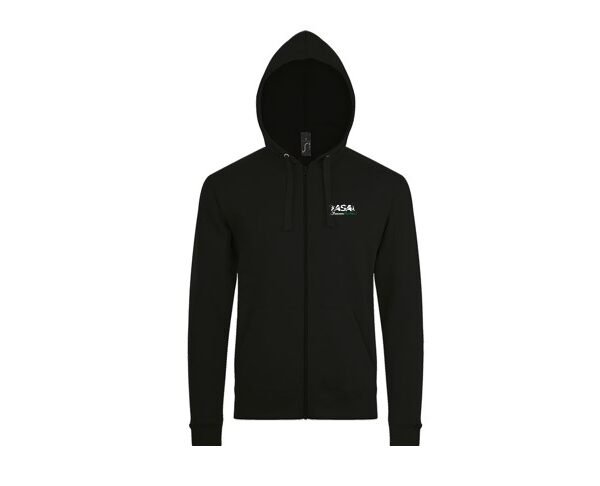 Sweat zippé noir adulte ASA SCEAUX