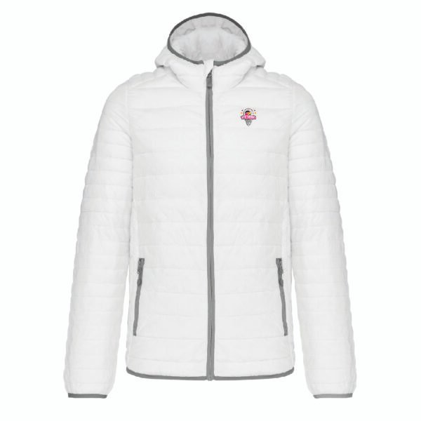 Doudoune blanche logo coeur VEMBC