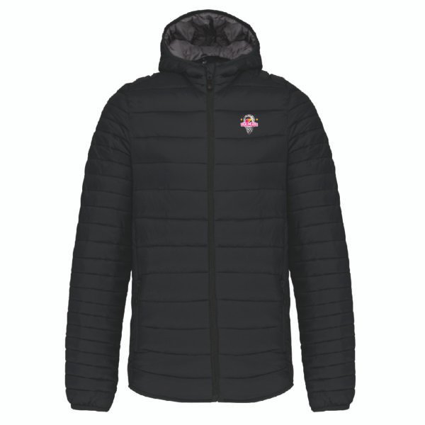 Doudoune noir logo coeur VEMBC