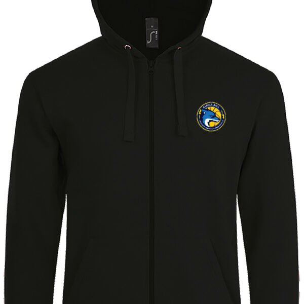Sweat capuche zip noir PONTAULT