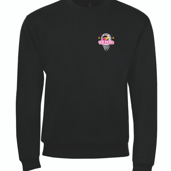 Sweat noir col rond VEMBC