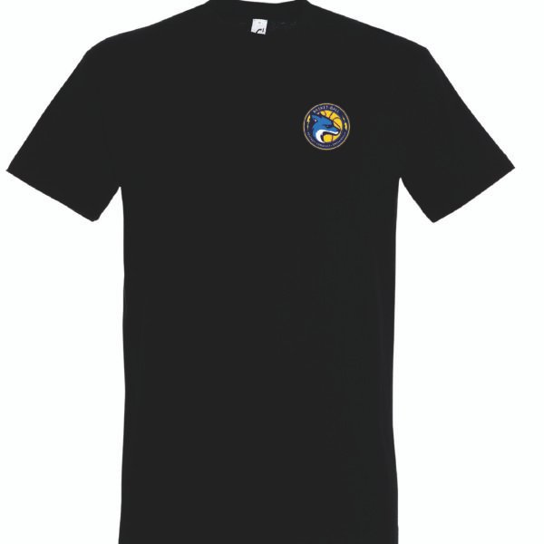 T-shirt noir coton unisexe PONTAULT