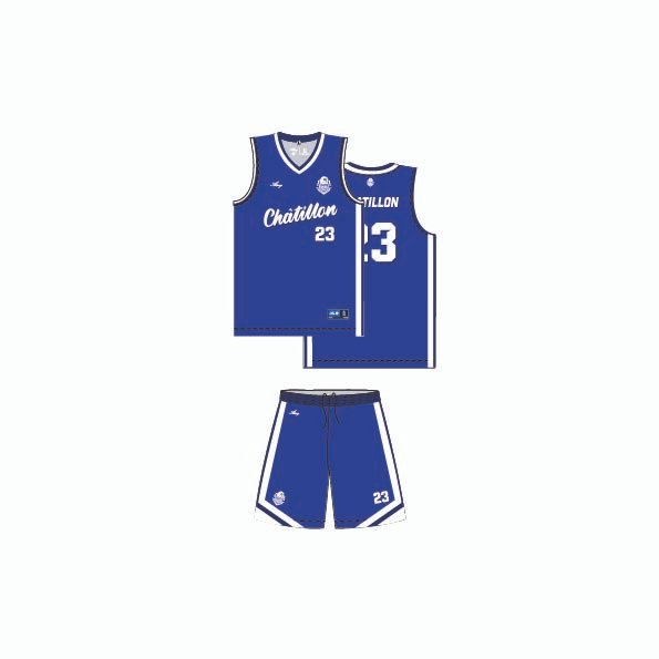Maillot et short de basket sublimé pour homme AS CHATILLON