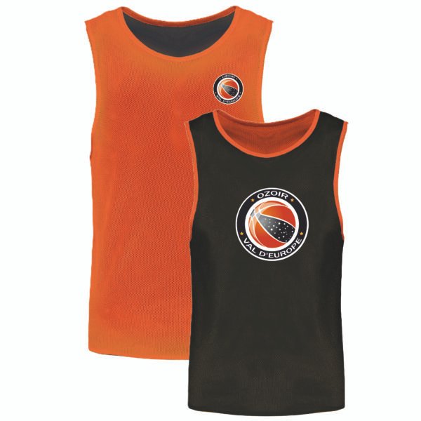 MAILLOT REVERSIBLE OZOIR ORANGE/NOIR